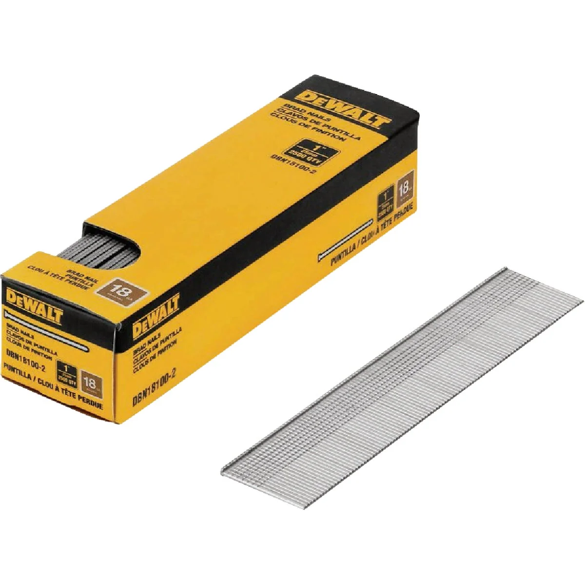 Outstanding DEWALT 1 In. 18-Gauge Coated Brad Nails 2500 Ct. Comfortable