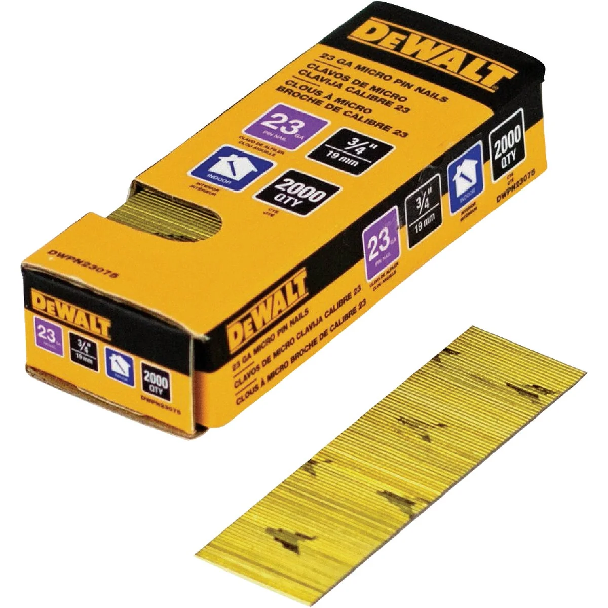 Crafted DEWALT 3 4 In. 23-Gauge Bright Pin Nail 2000 Ct. Contemporary
