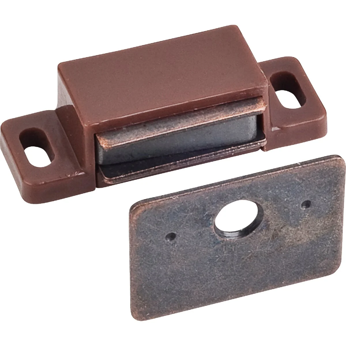 Organic Hardware Resources 15 Lb. Capacity Brown Bronze Single Magnetic Catch Official