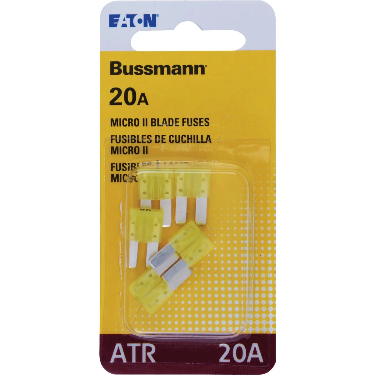 Responsible Bussmann 20A 32V ATR Non Indicating Blade Fuse Yellow 5-Pack Classic