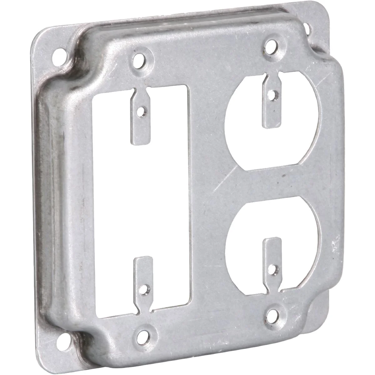 Optimized Southwire GFI Outlet Duplex Outlet Raised Steel Exposed Work Square Cover Detailed