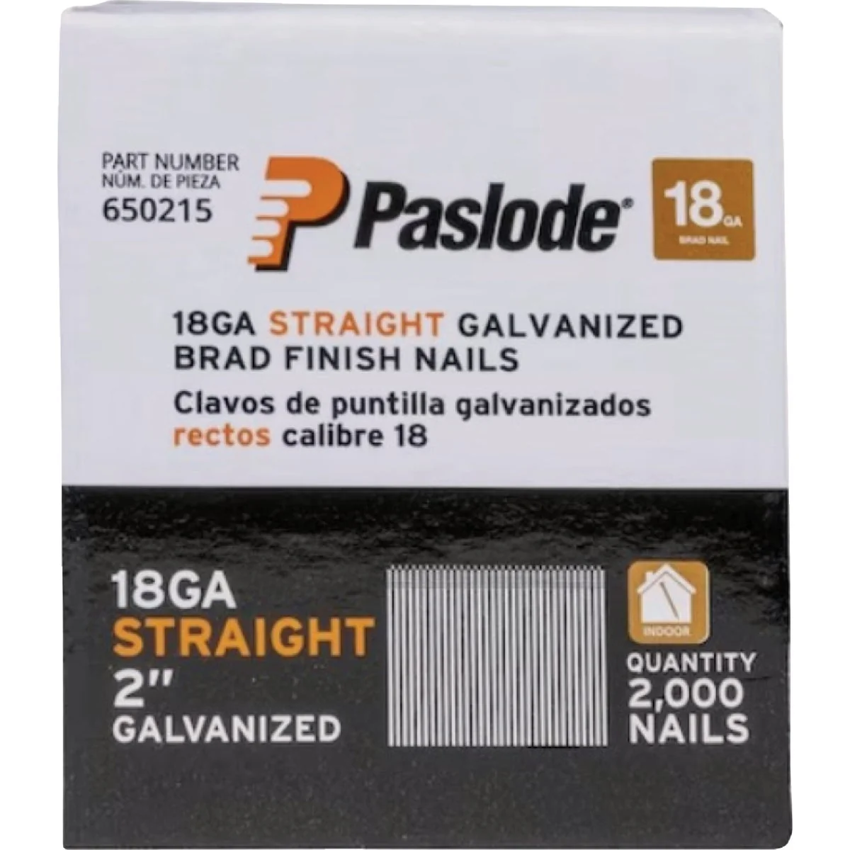 Original Paslode 2 In. 18-Gauge Galvanized Straight Brad Nails 2000 Ct. Optimized