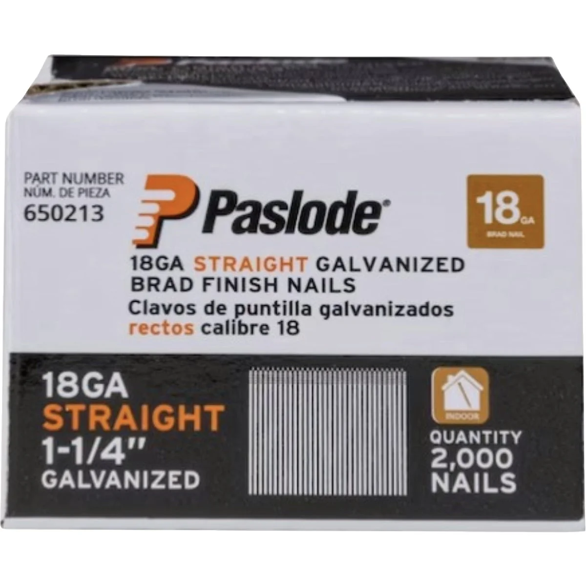 High-End Paslode 1-1 4 In. 18-Gauge Galvanized Straight Brad Nails 2000 Ct. Eco-Friendly