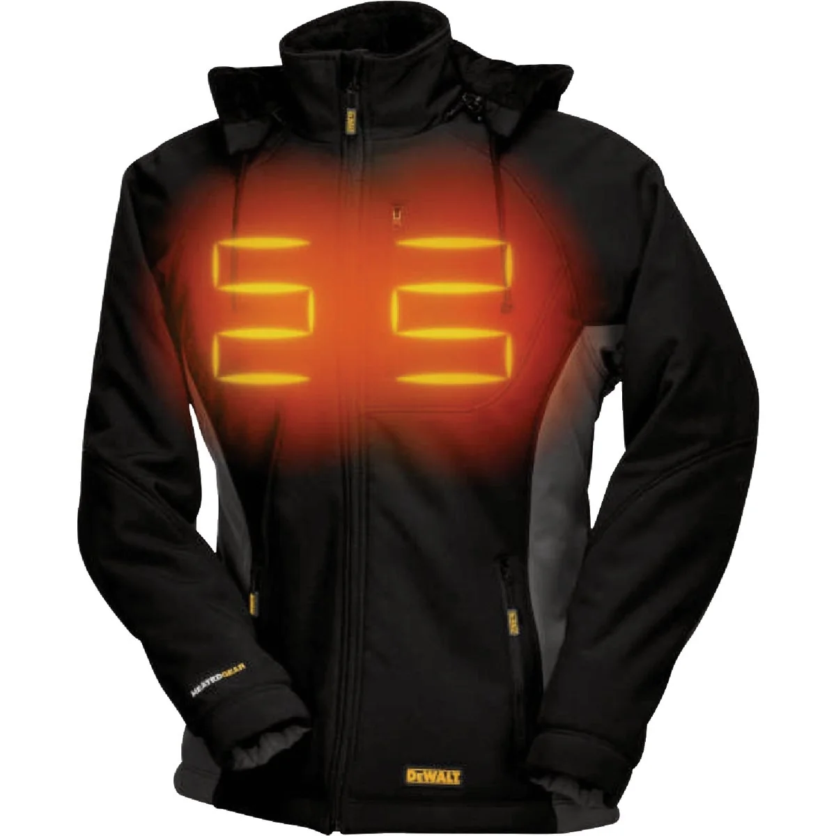 Solid DEWALT Women's Black Soft Shell Heated Coat Kit S Clean