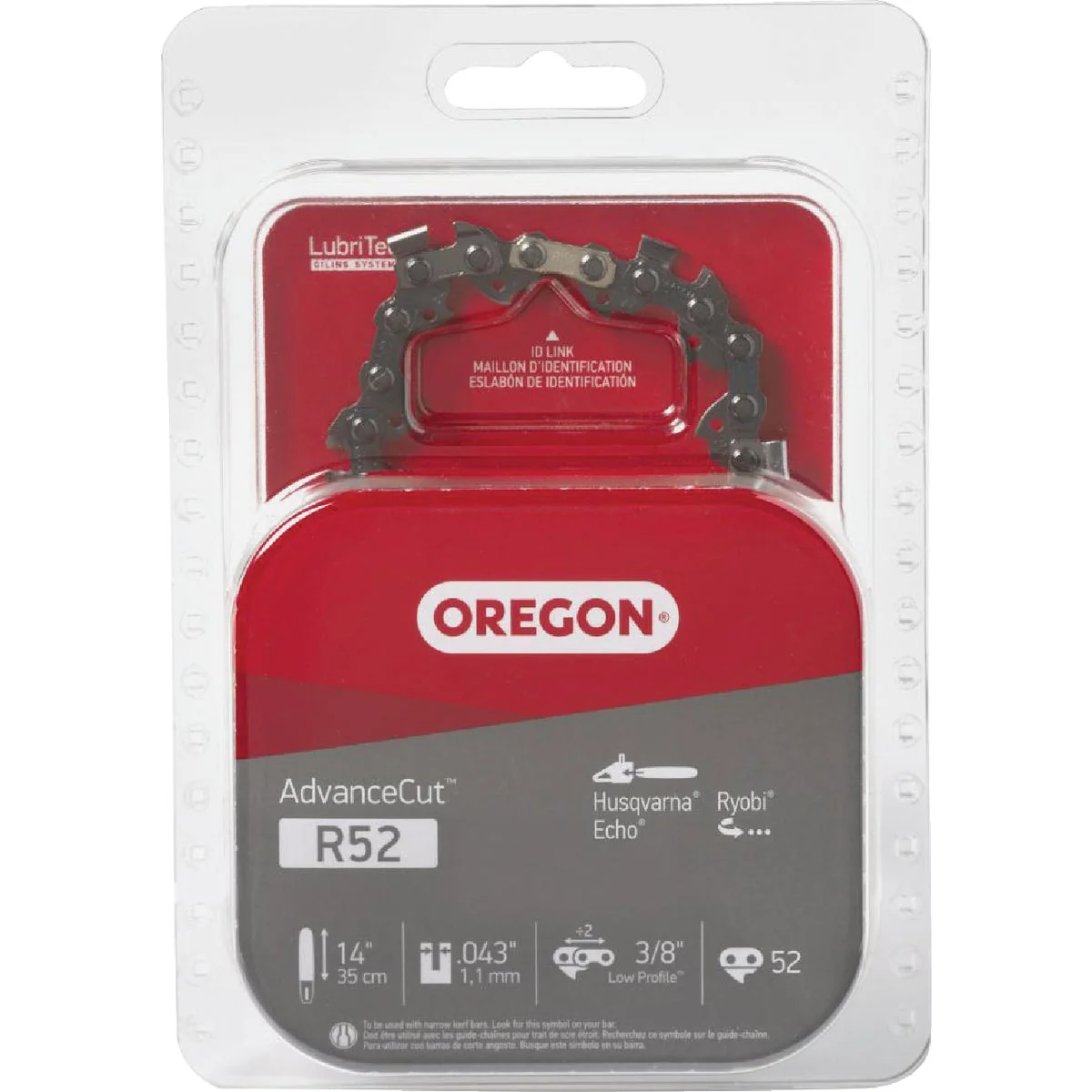 Reliable Oregon R52 AdvanceCut Chainsaw Chain for 14-Inch Bar -52 Drive Links fits Echo Makita Husqvarna Ryobi Poulan and more Easy-to-Use