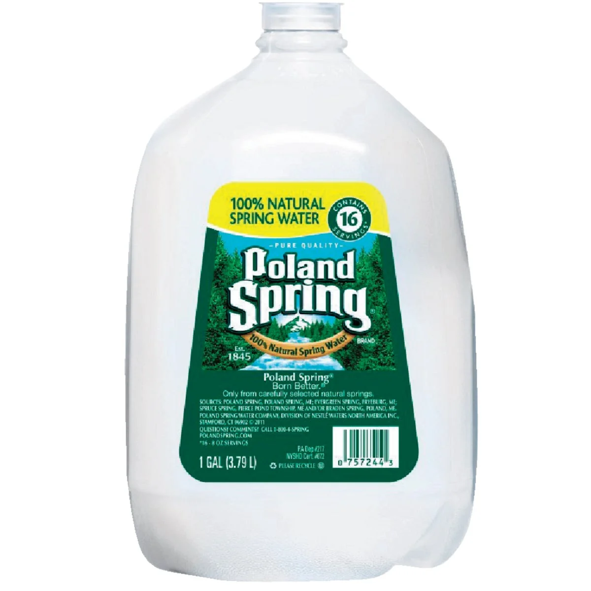 Green Poland Spring 1 Gal. Spring Water Fast