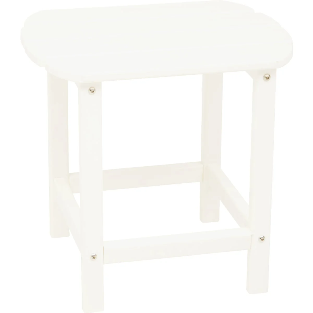 Functional Outdoor Expressions White HDPE Side Table Original