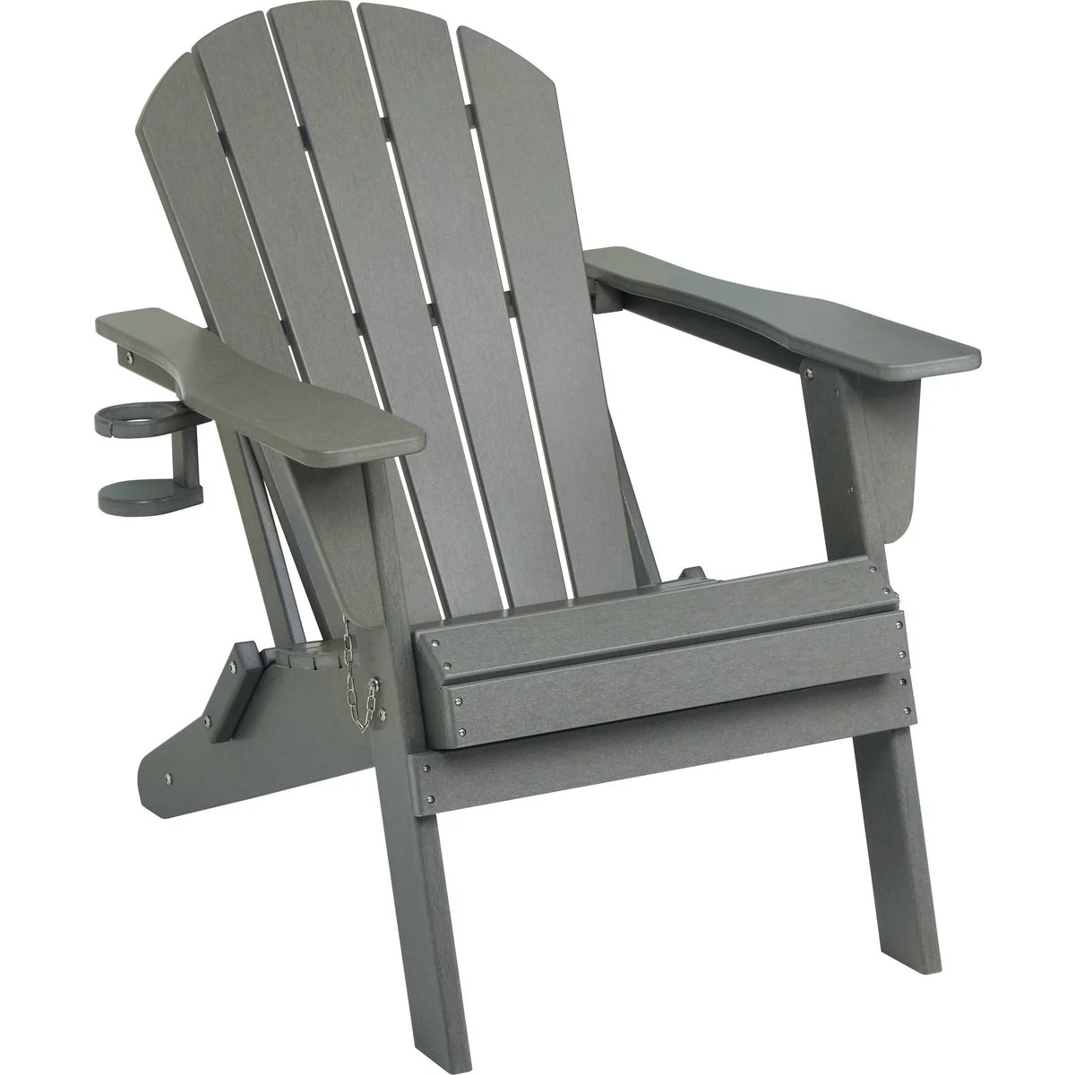 Elite Outdoor Expressions Gray HDPE Adirondack Chair Stylish