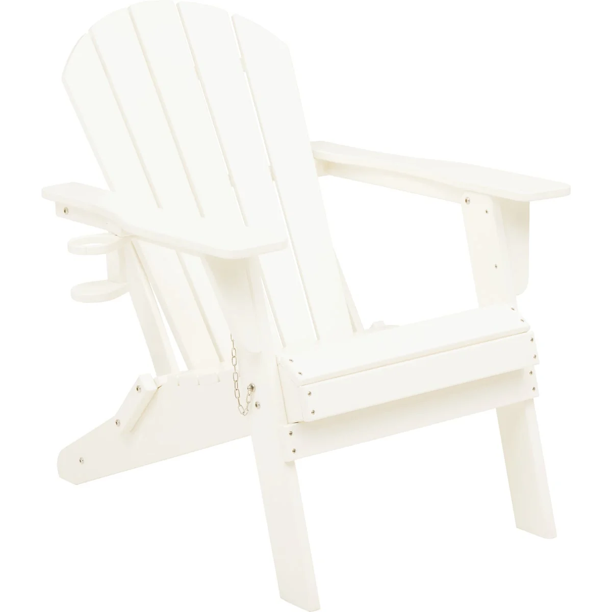 Stylish Outdoor Expressions White HDPE Adirondack Chair Sophisticated