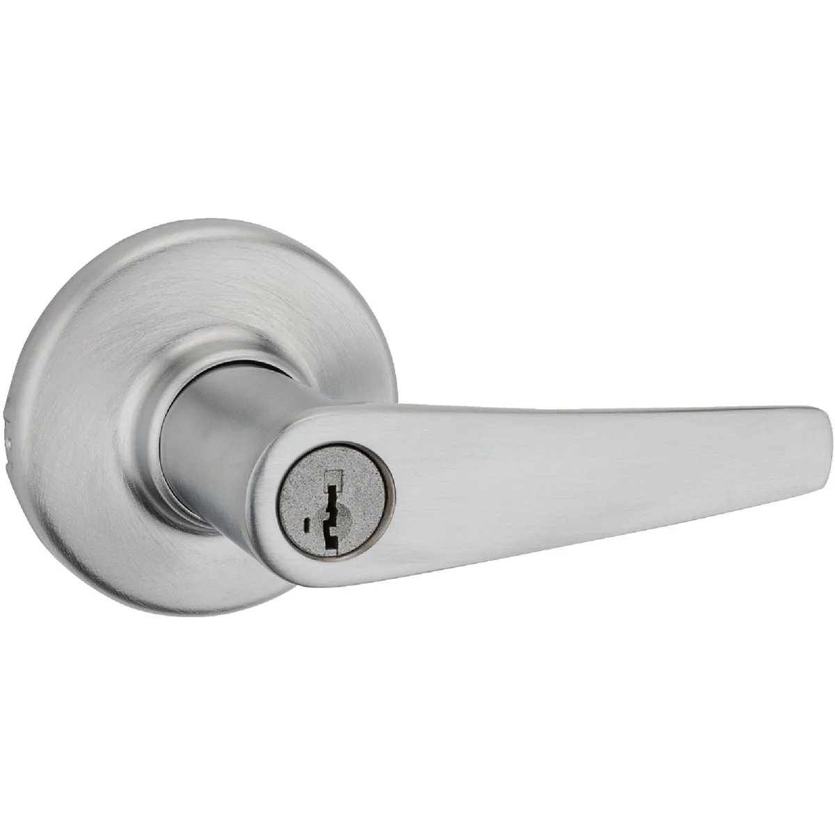 Carefully Designed Kwikset Satin Chrome Delta Entry Door Lever with SmartKey High-Quality