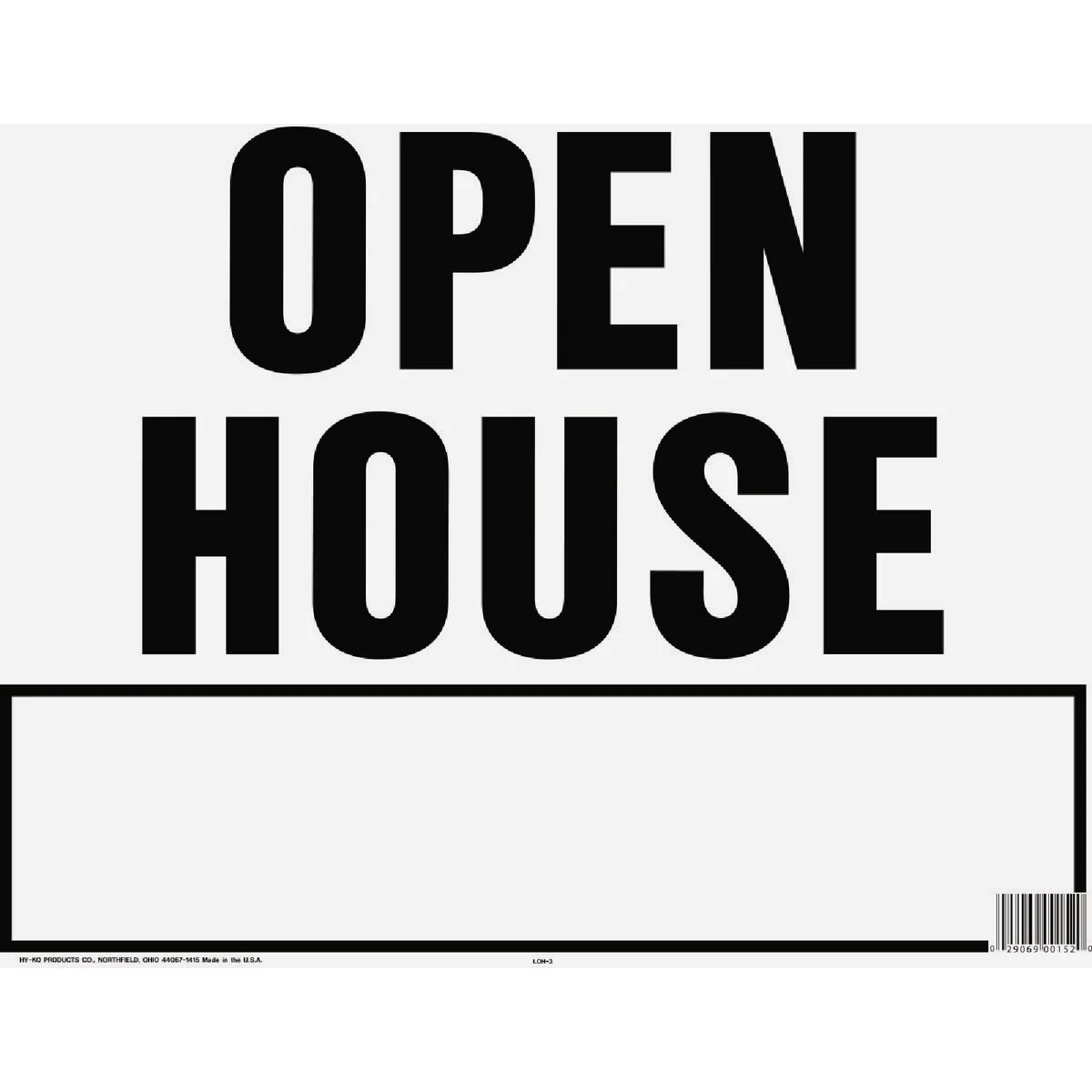 Eco-Friendly Hy-Ko Corrugated Plastic Sign Open House Fast
