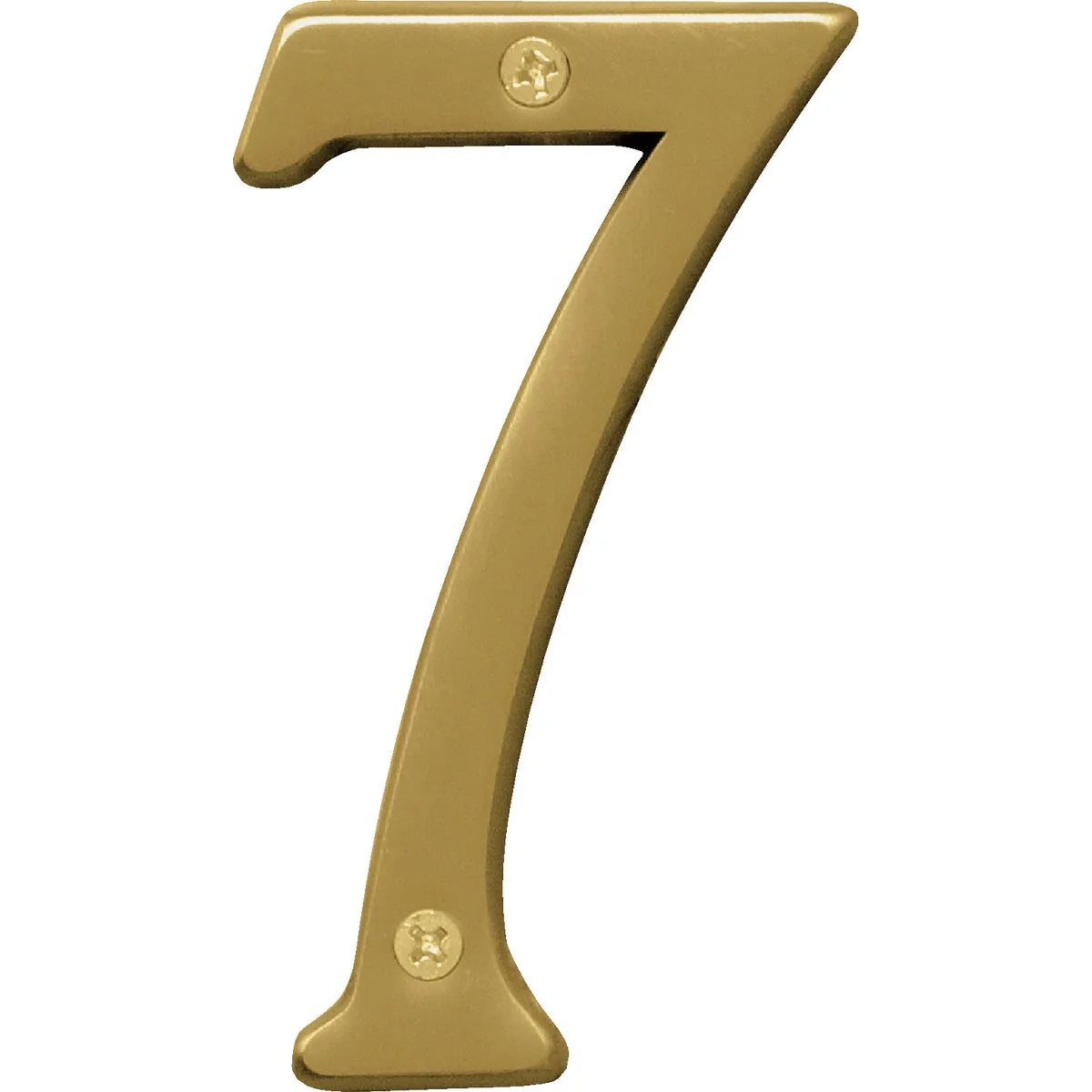 First-Class Hy-Ko 4 In. Brushed Brass Number 7 Official