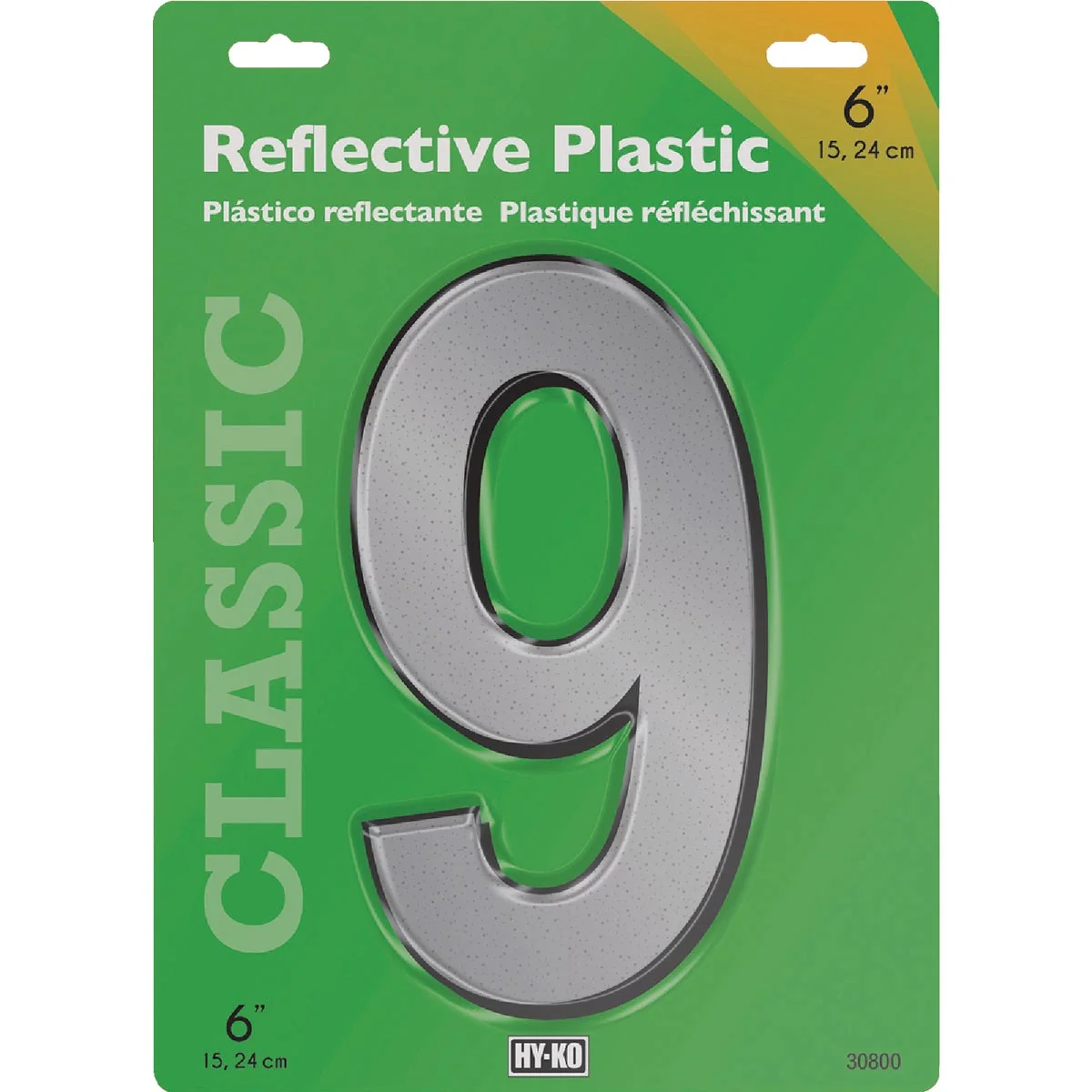 Carefully Designed Hy-Ko 6 In. Reflective Plastic Number 9 Environmentally Friendly