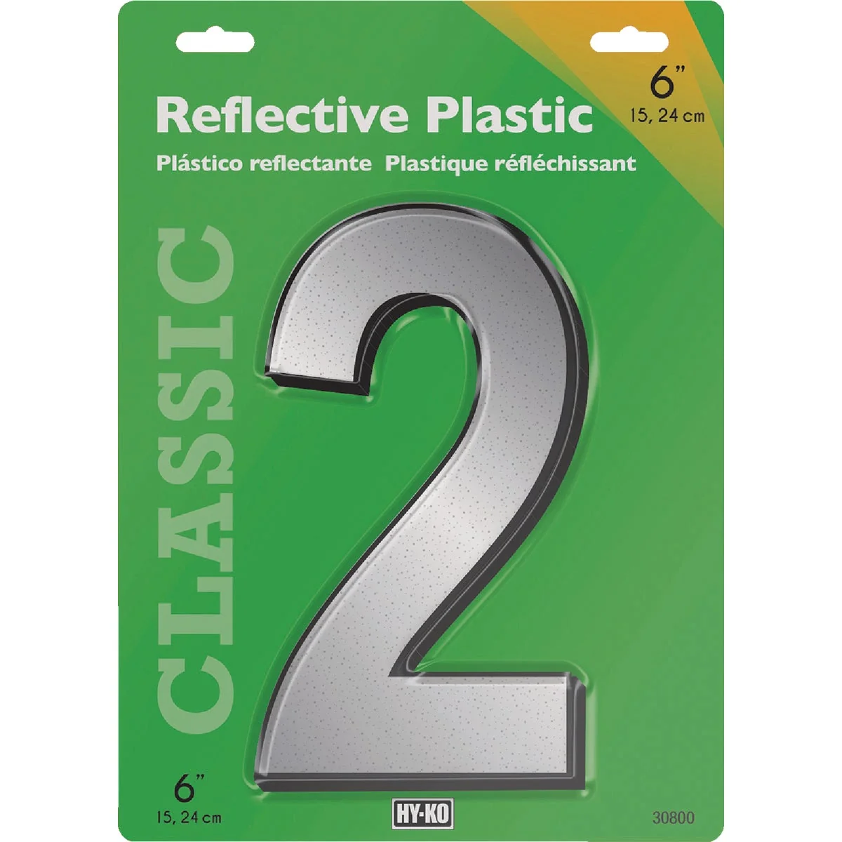 Crafted Hy-Ko 6 In. Reflective Plastic Number 2 Effective
