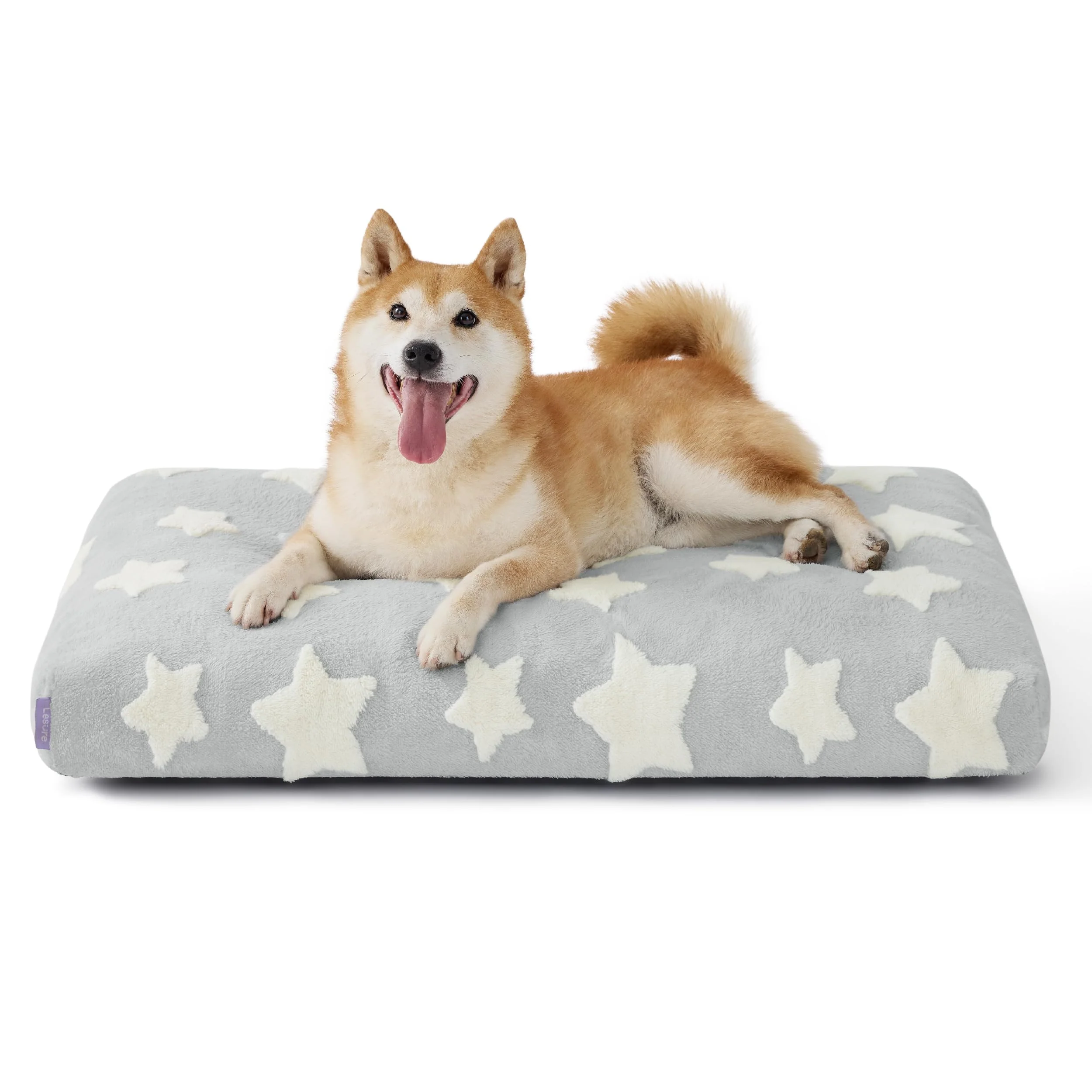 Relaxed LE SURE Large Dog Bed – Thick Foam Support Removable Cover Anti-Slip Bottom Grey Unique