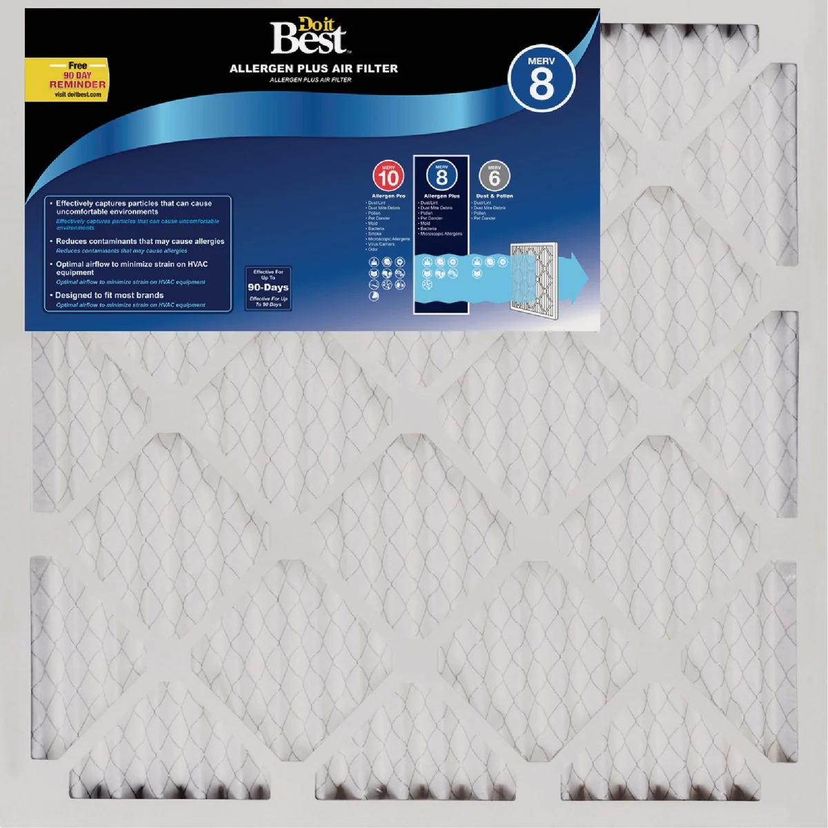 Convenient Do it 20 In. x 20 In. x 1 In. MERV 8 Furnace Filter High-Performance