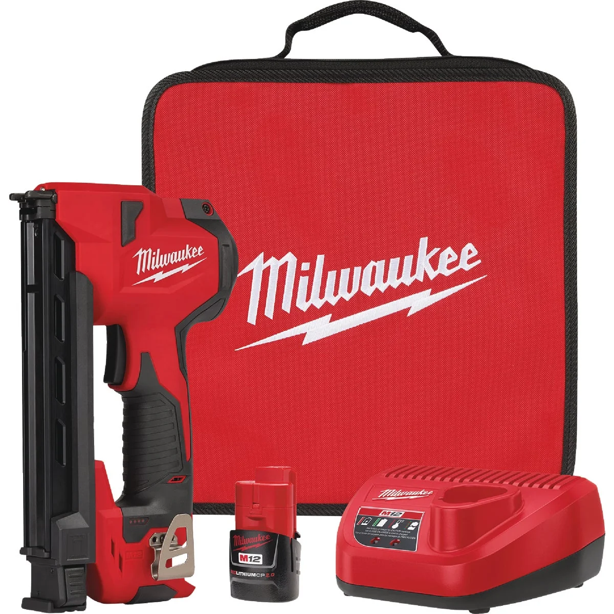 Professional Milwaukee M12 1 In. Cordless Cable Stapler Kit Secure
