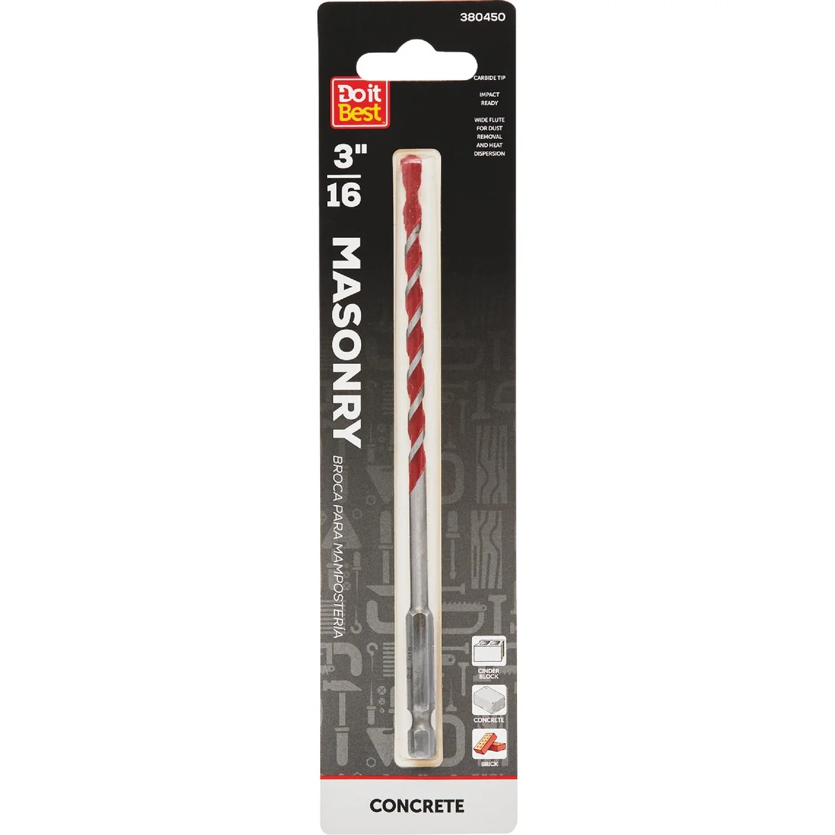 Trusted 3 16 x 6 Masonry Bit Secure