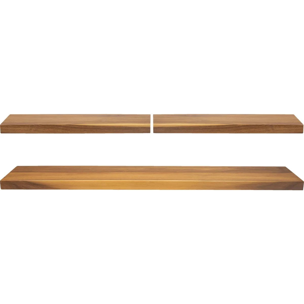 Optimized CenterPointe Acacia Wood Floating Shelves Set 3-Piece Consistent