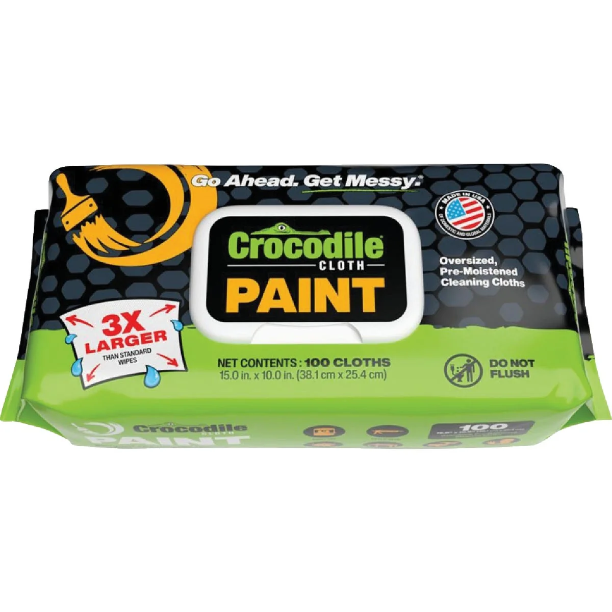 Reliable Crocodile Cloth Paint Cleaning Wipes 100-Count Minimalist