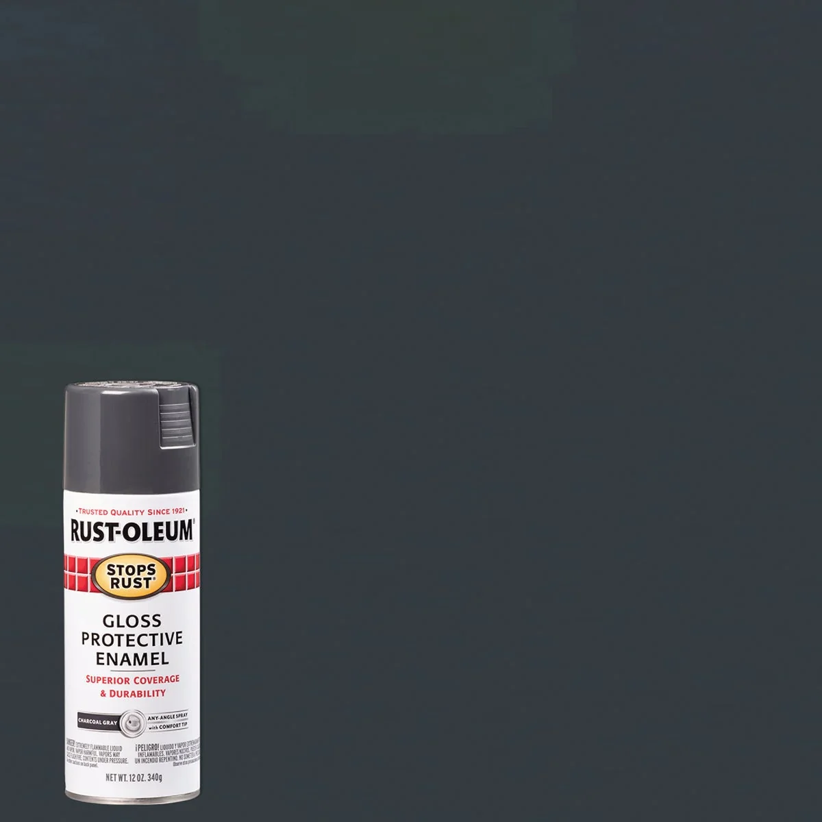 High-End Rust-Oleum Stops Rust 12 Oz. Charcoal Gray Gloss Anti-Rust Spray Paint Sophisticated