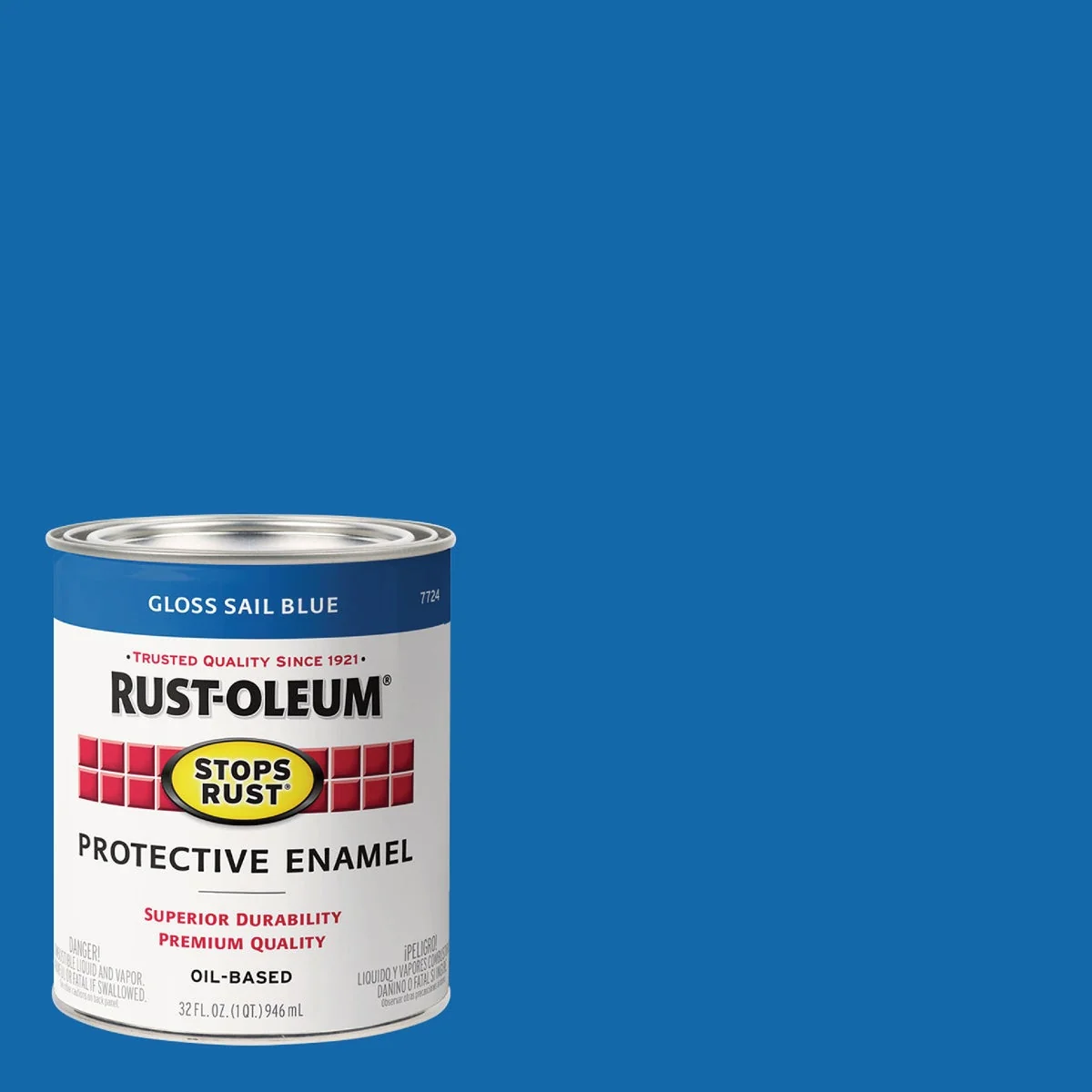 Powerful Rust-Oleum Stops Rust Gloss Rust Control Enamel Paint Sail Blue 1 Qt. High-Quality