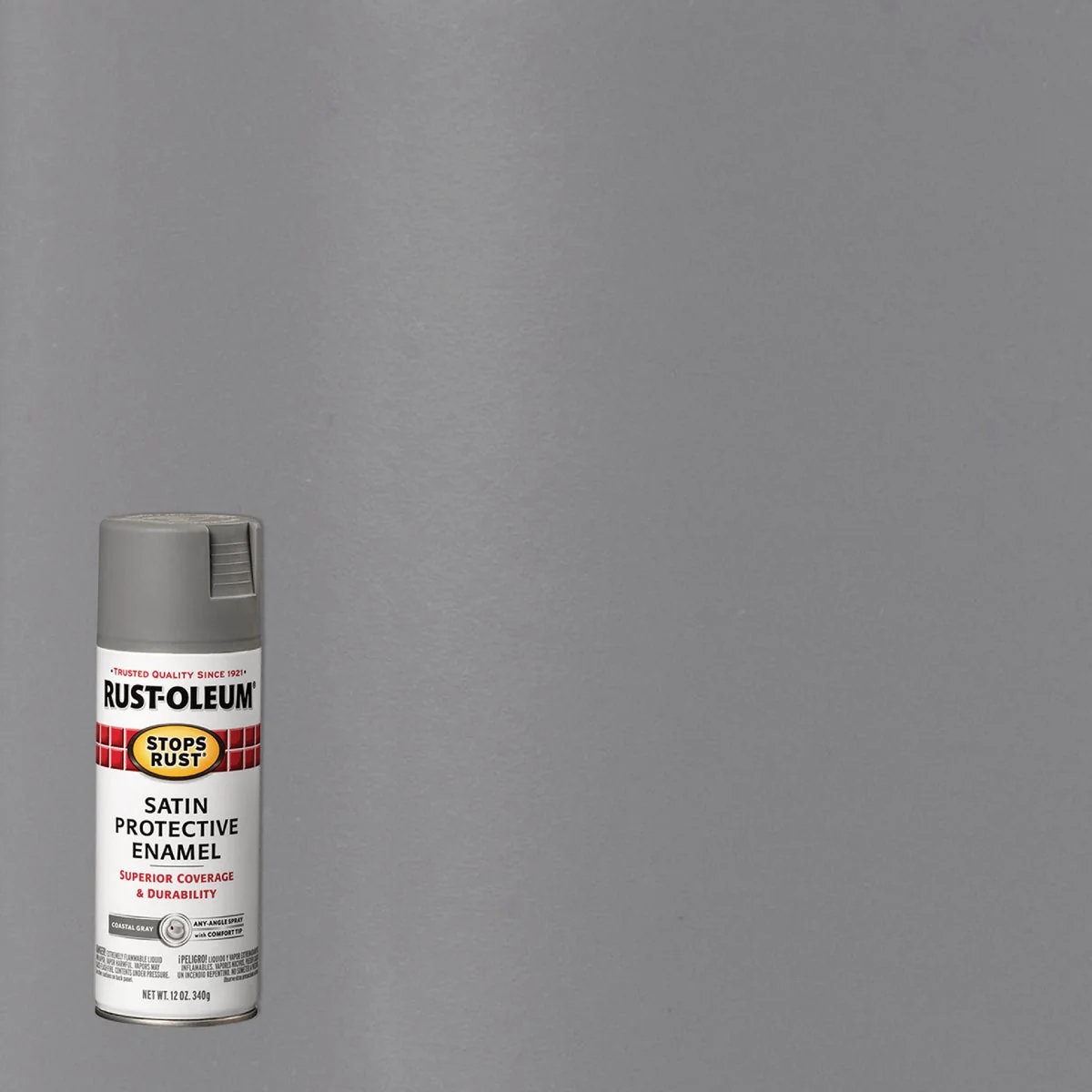Optimized Rust-Oleum Stops Rust 12 Oz. Satin Coastal Gray Anti-Rust Spray Paint Sophisticated