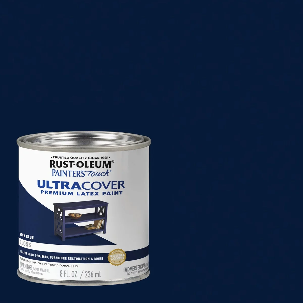 Official Rust-Oleum Painter's Touch 2X Ultra Cover Gloss Premium Latex Paint Navy Blue 1 2 Pt. Superior
