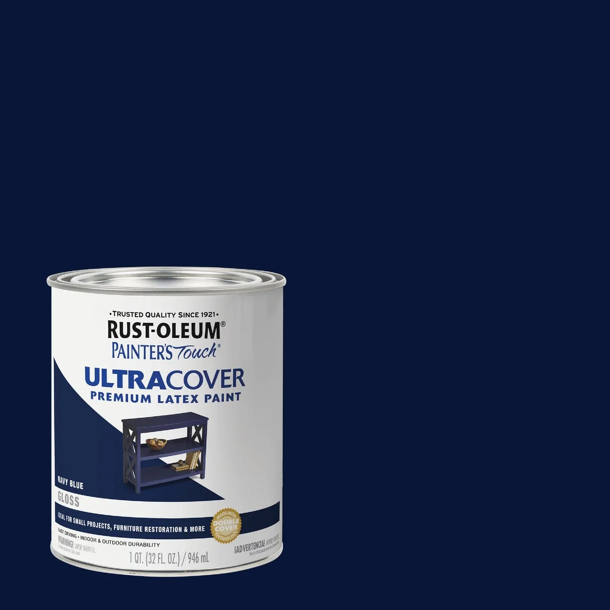 Efficient Rust-Oleum Painter's Touch 2X Ultra Cover Gloss Premium Latex Paint Navy Blue 1 Qt. Outstanding