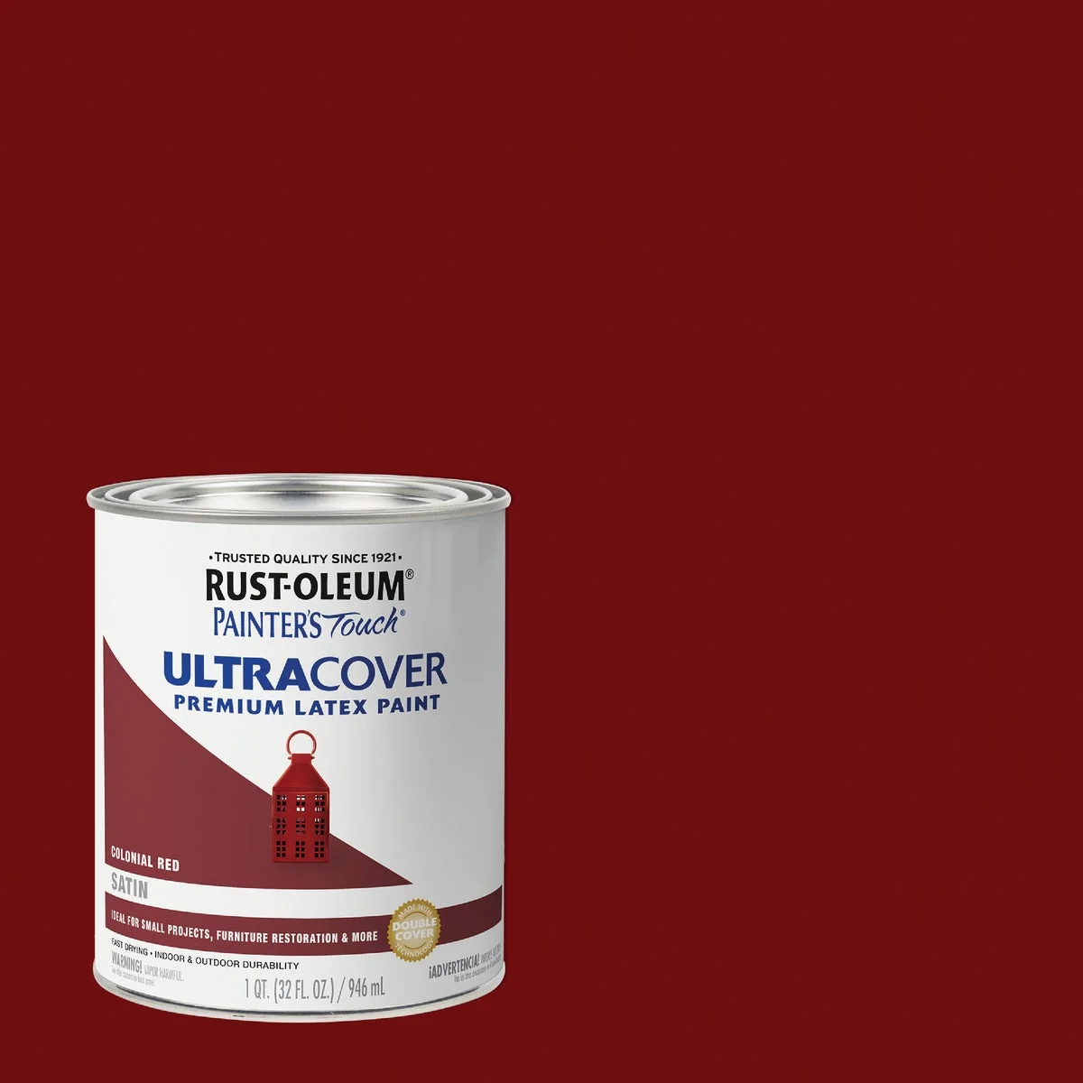 Selected Rust-Oleum Painter's Touch 2X Ultra Cover Satin Premium Latex Paint Colonial Red 1 Qt. Consistent