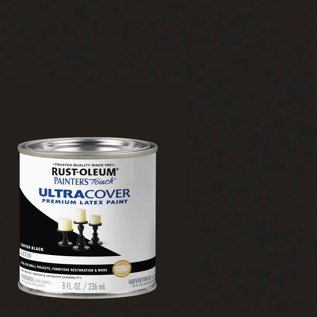 Innovative Rust-Oleum Painter's Touch 2X Ultra Cover Satin Premium Latex Paint Canyon Black 1 2 Pt. Luxury
