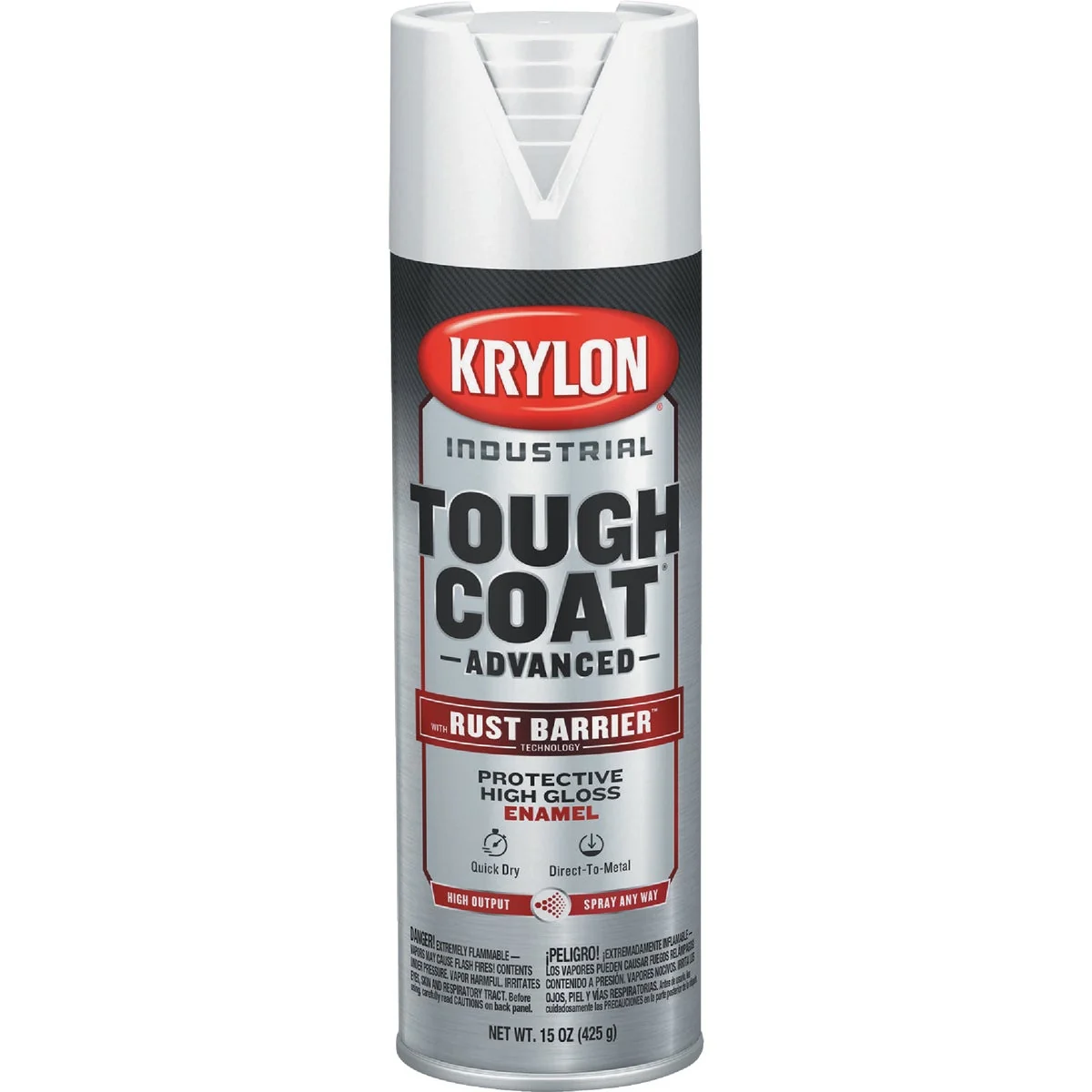 Innovative Krylon Industrial Tough Coat 15 Oz. Gloss White Rust Barrier Spray Enamel Smooth