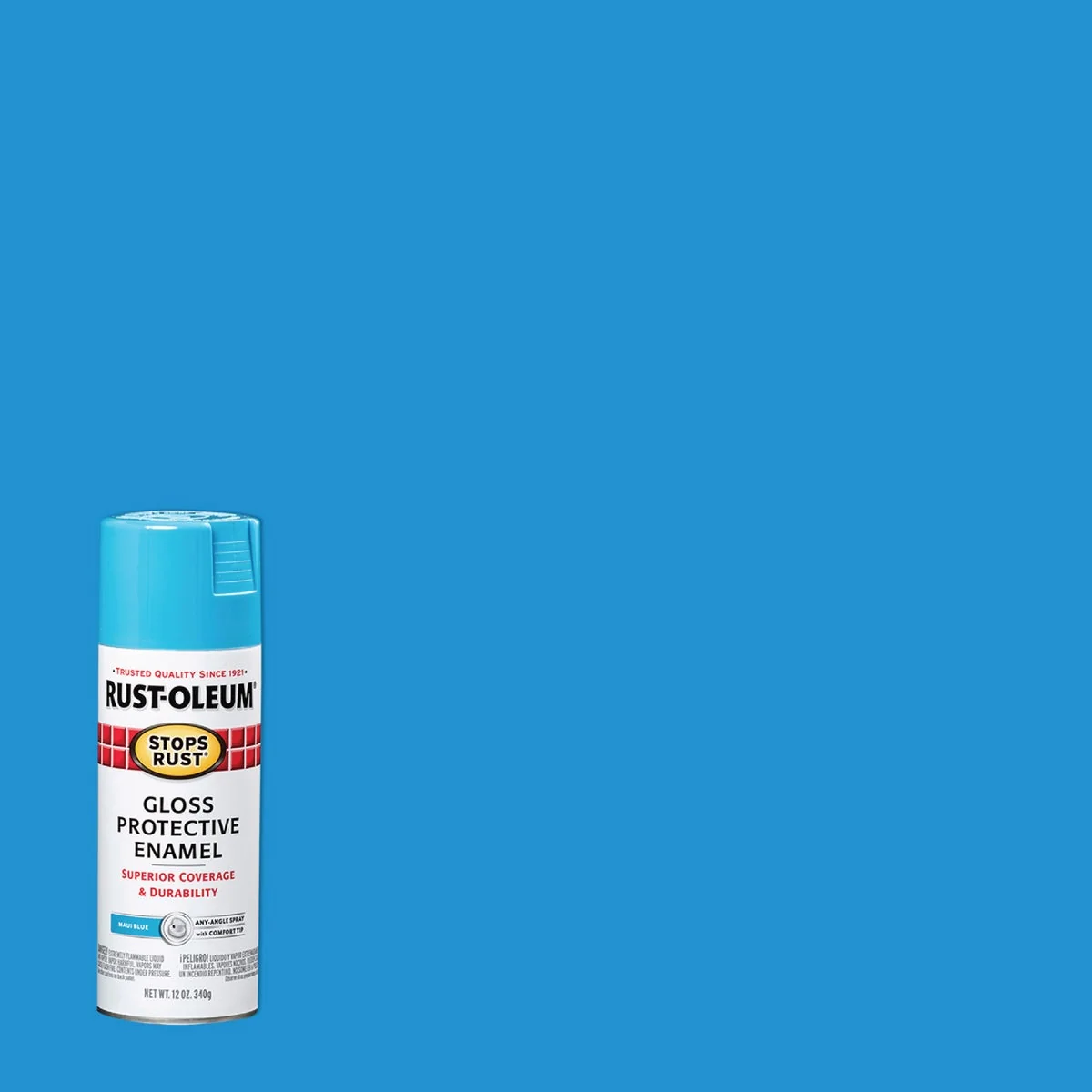 Fast Rust-Oleum Stops Rust 12 Oz. Maui Blue Gloss Anti-Rust Spray Paint High-Performance