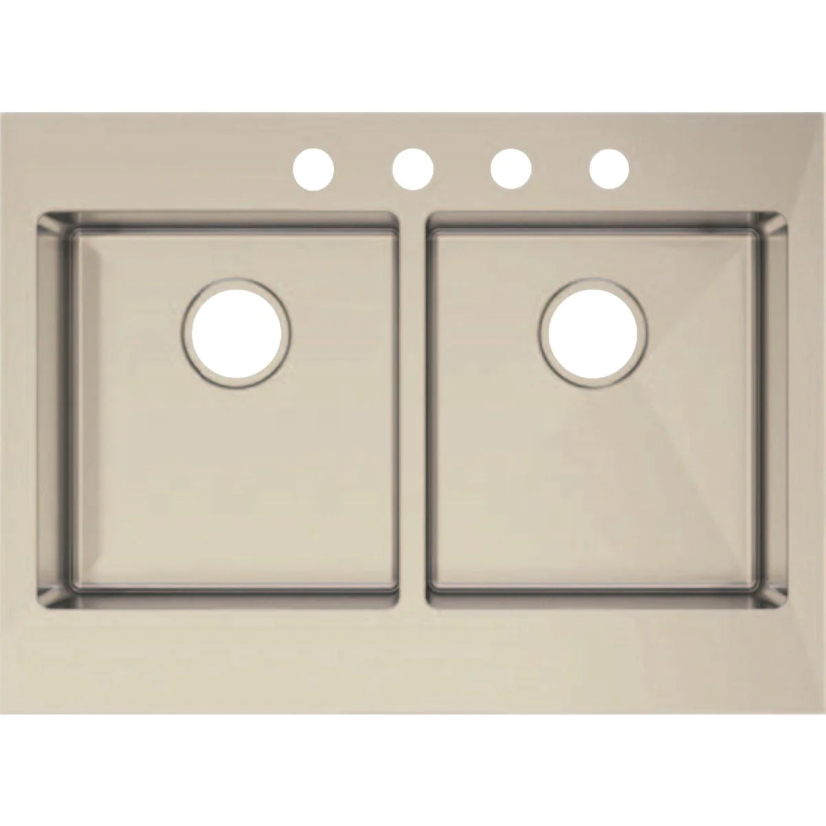 Relaxed CMI Double Bowl 33 In. x 24 In. x 8 In. Stainless Steel Flat Front Apron Farm Sink Green