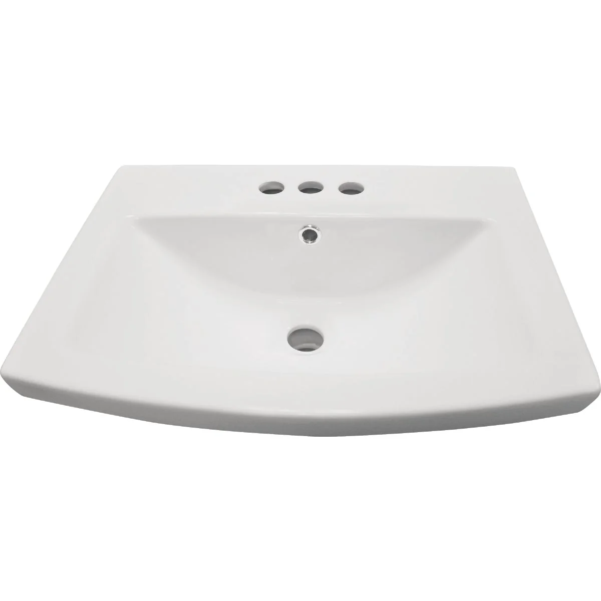 Minimalist CMI LEHI White Porcelain Pedestal Sink Bowl Relaxed