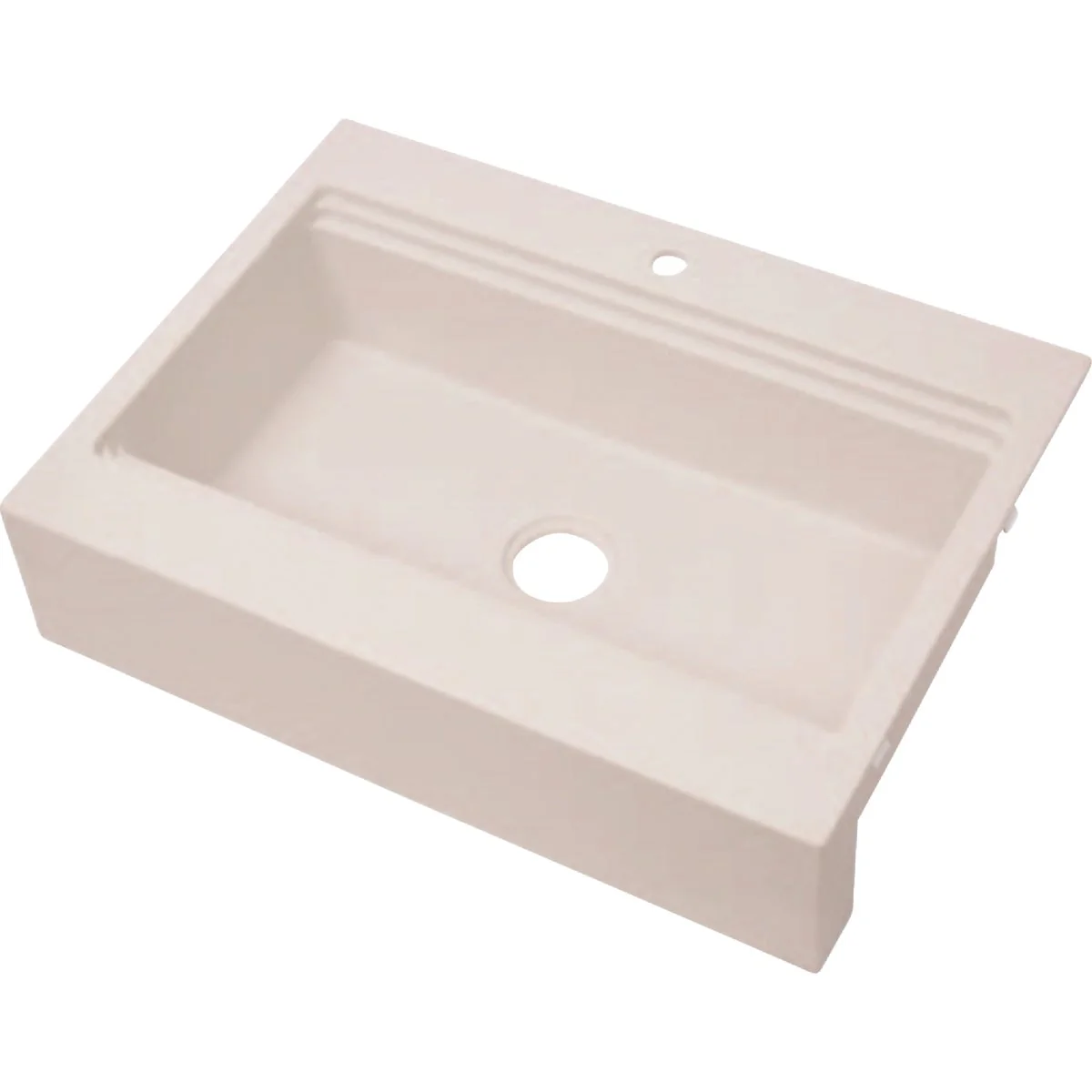 Functional CMI Single Bowl 33 In. x 24 In. x 8 In. White Granite 7-1 2 In. Flat Front Apron Work Station Sink Original