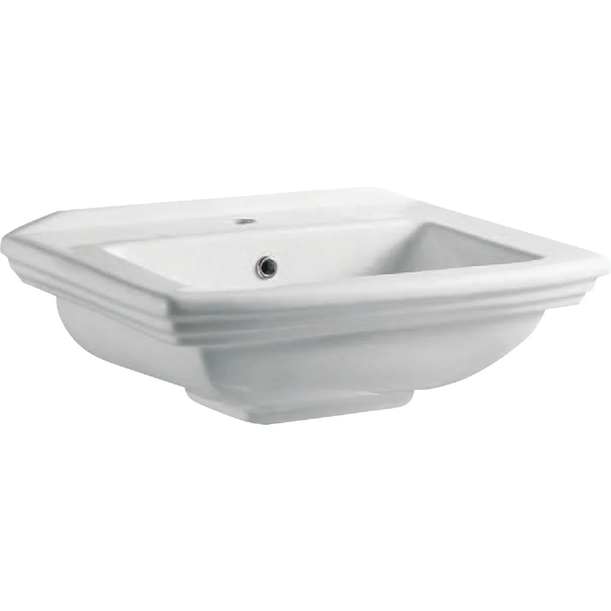 Safe CMI White Porcelain Pedestal Sink Bowl Advanced