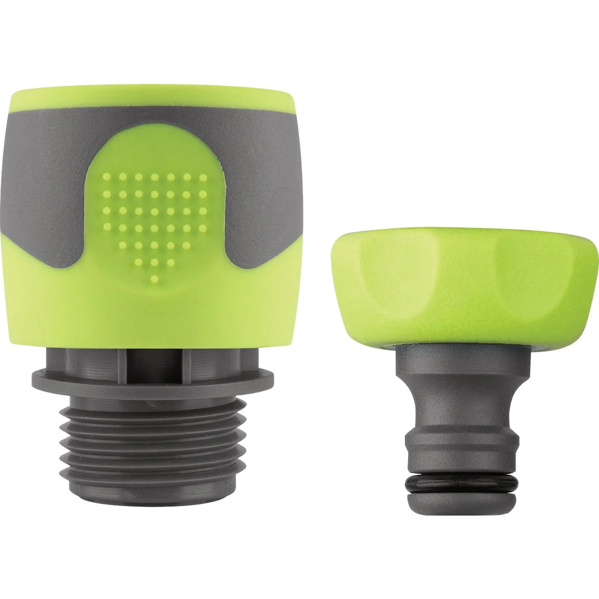 Fine Crafted Flexzilla Standard Garden Hose Quick-Connect Coupler Plug Kit ZillaGreen 2-Piece Convenient