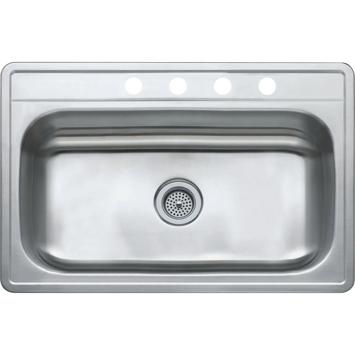 Modern CMI 33 In. x 22 In. x 9.5 In. Single Bowl Top Mount Kitchen Sink Secure