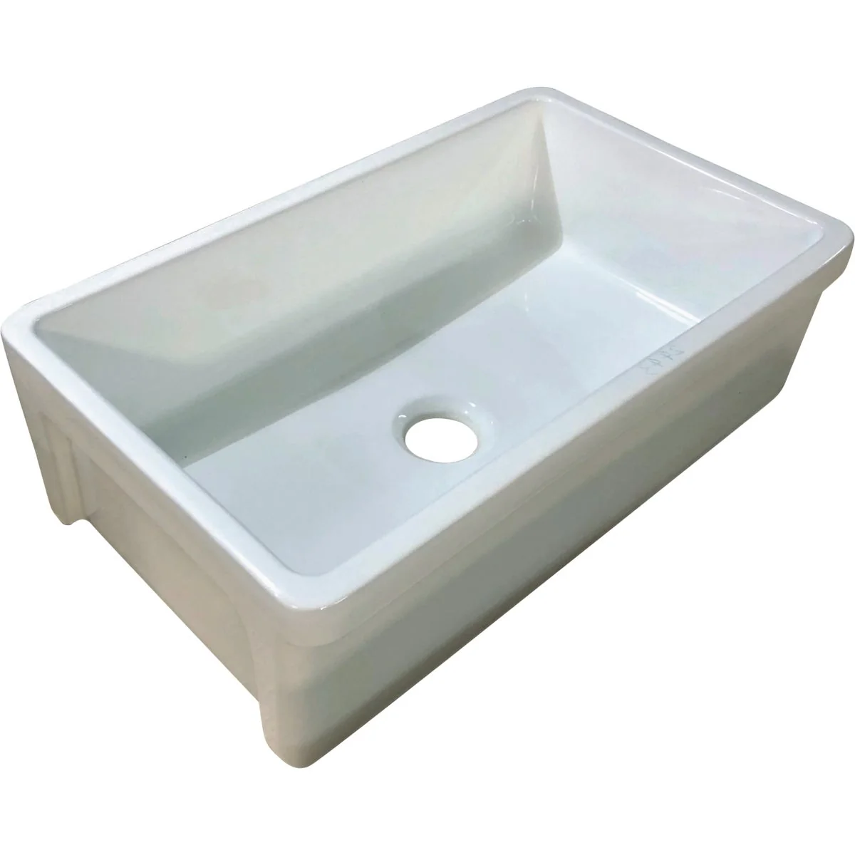 Convenient CMI Single Bowl 33 In. x 20 In. x 10 In. White Porcelain Undermount Flat Front Kitchen Farm Sink Healthy