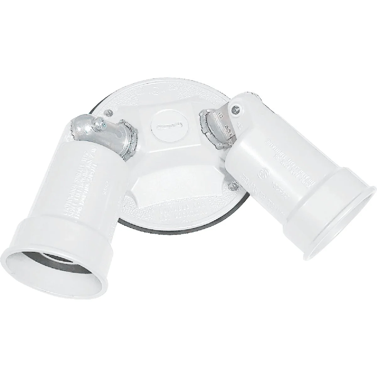 Safe Southwire PAR38 2-Head Round White Weatherproof Lamp Holder Easy-to-Use