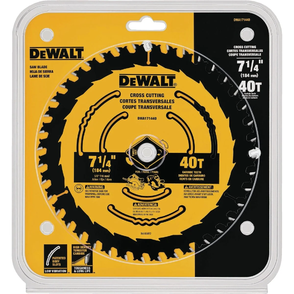 Relaxed DEWALT 7-1 4 In. 40-Tooth Framing Ripping Blister Circular Saw Blade Superior
