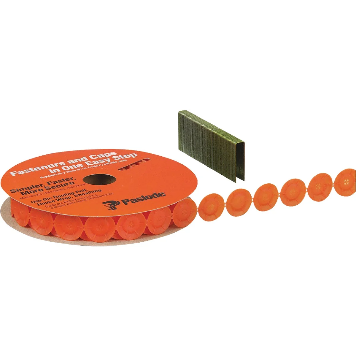 Modern Paslode FasCaps 3 8 in. x 1-1 2 In. 18-Gauge Galvanized Narrow Crown Staples with Plastic Caps 1440 Ct. Exceptional