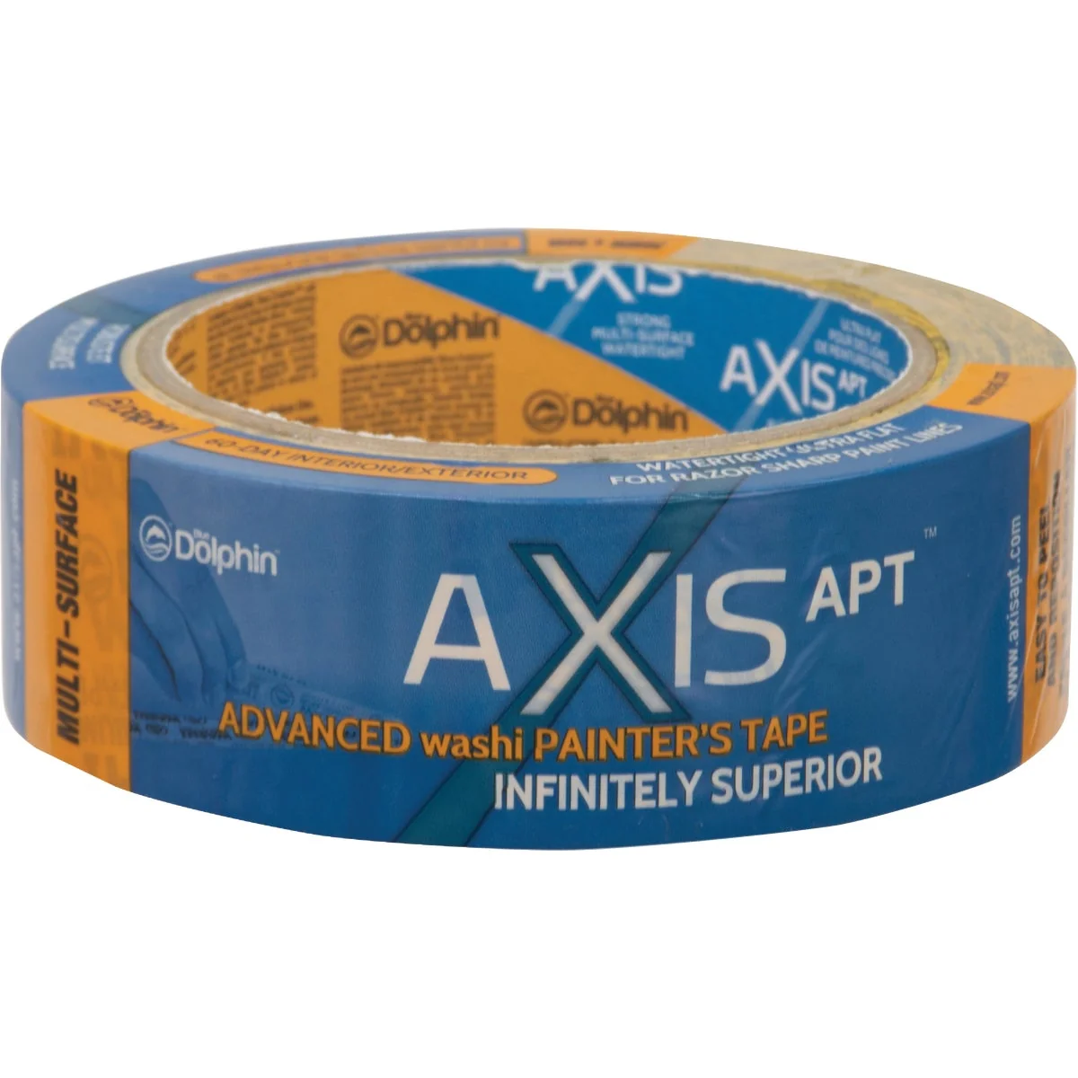 Dependable Blue Dolphin Axis APT 1.41 In. x 54.6 Yd. Washi Painter's Tape Elegant