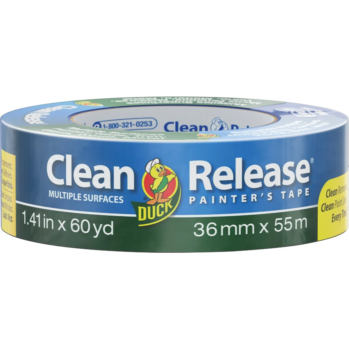 Stylish Duck Clean Release 1.41 In. x 60 Yd. Blue Painters Tape Elite