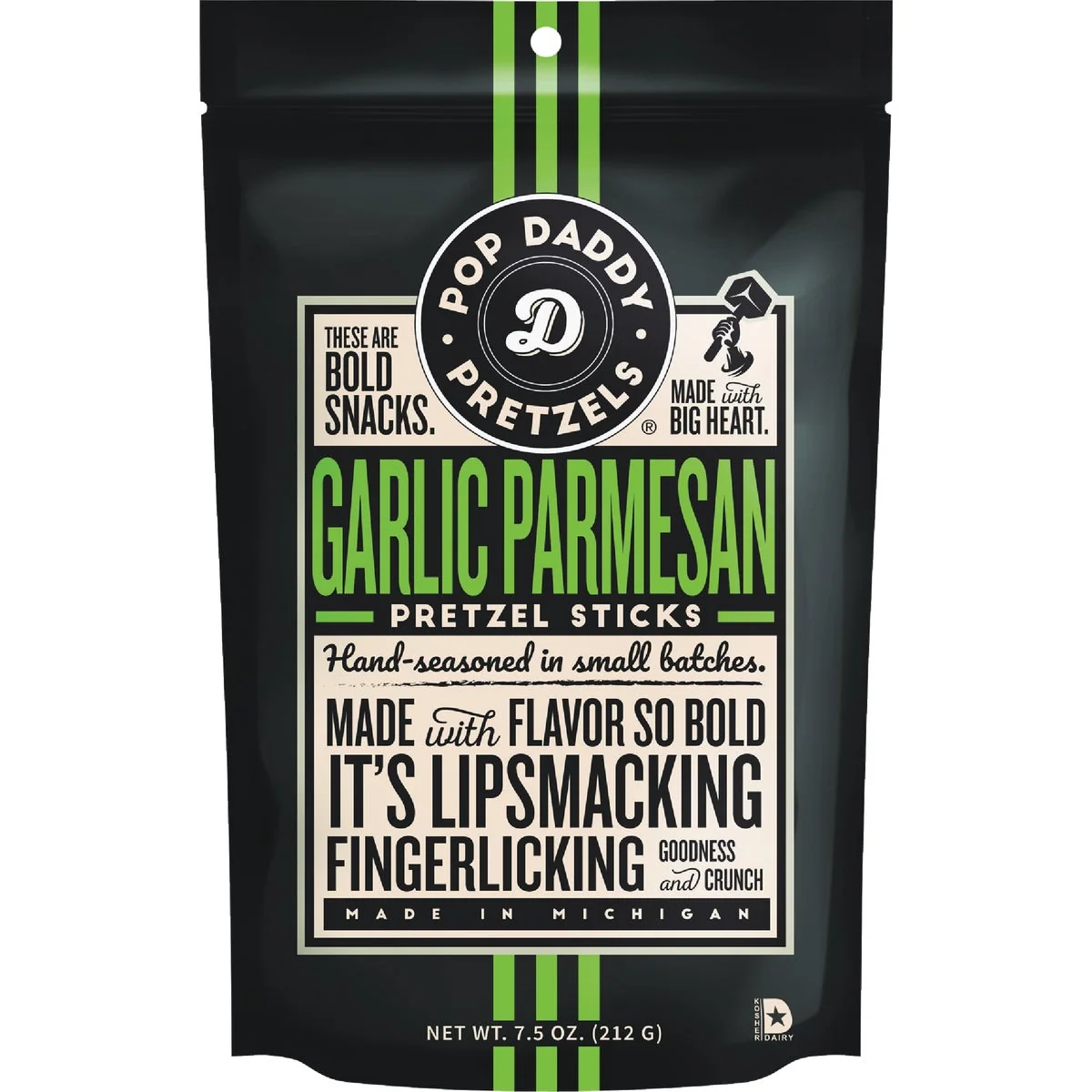 Smooth Pop Daddy 7.5 Oz. Garlic Parmesan Pretzel Sticks Reliable