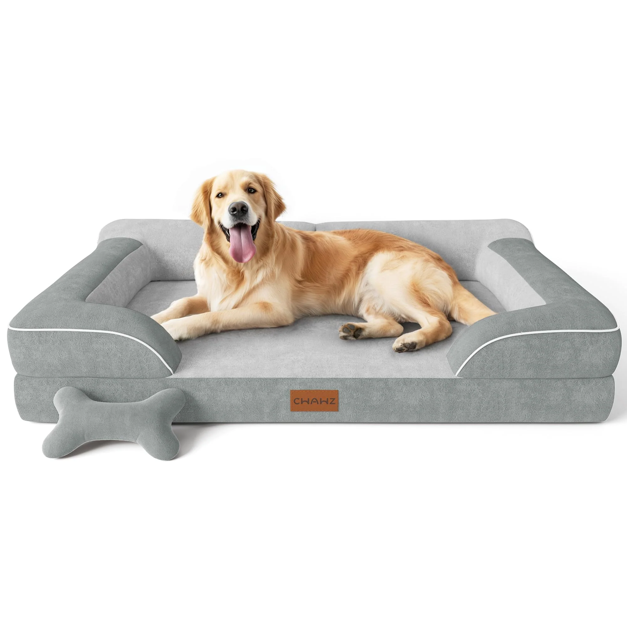 Flexible CWAWZ Extra Large Dog Bed – Orthopedic Cooling Gel Memory Foam 42-inch Waterproof Dutch Velvet Innovative