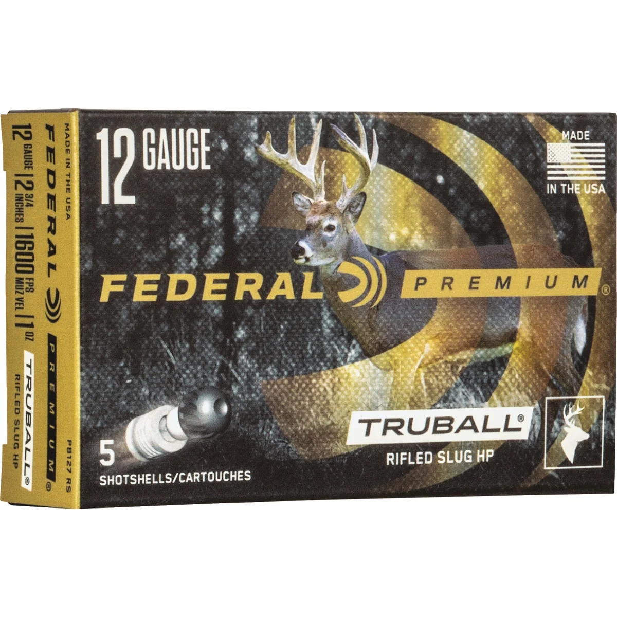 Versatile Federal PB127RS Premium Vital-Shok TruBall 12 Ga. 2-3 4 In. 1 Oz. Rifled Slug Shot Practical