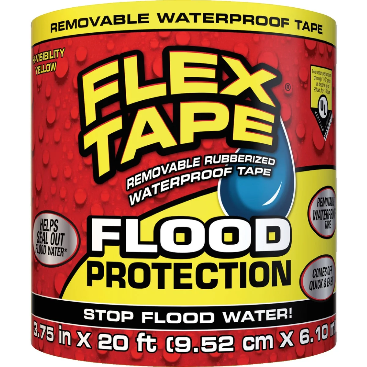 Clean Flex Tape Flood Protection 3.75 In. W x 20 Ft. L Rubberized Heavy-Duty Tape Contemporary
