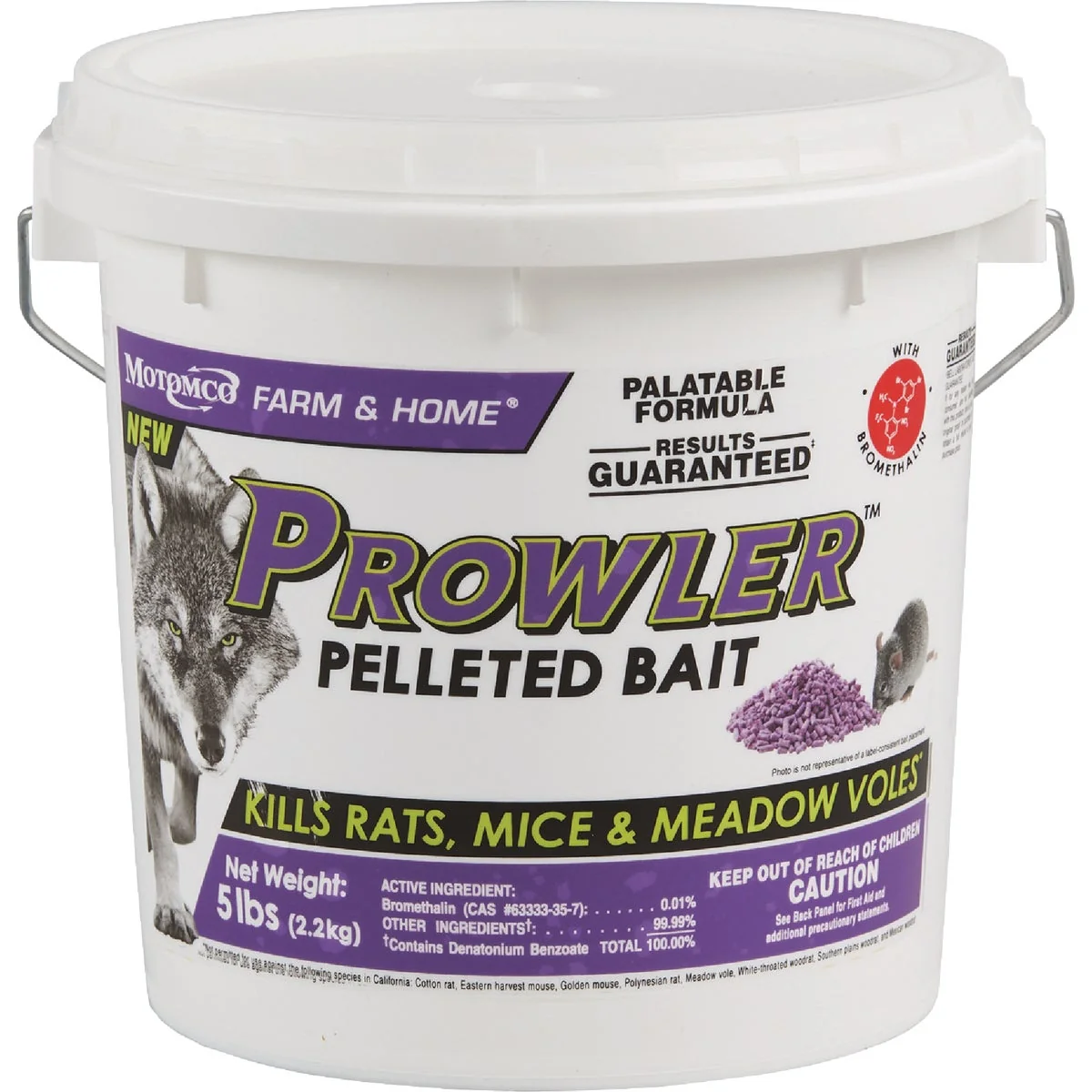 Smooth Prowler 5 Lb. Rats Mice Meadow Voles Pelleted Bait Recyclable
